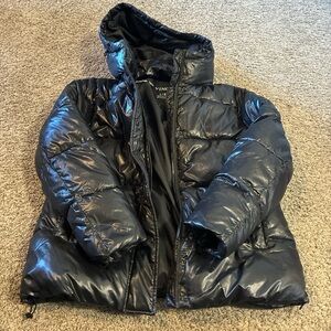 Vince Camuto Women's Glossy Black Puffer Coat